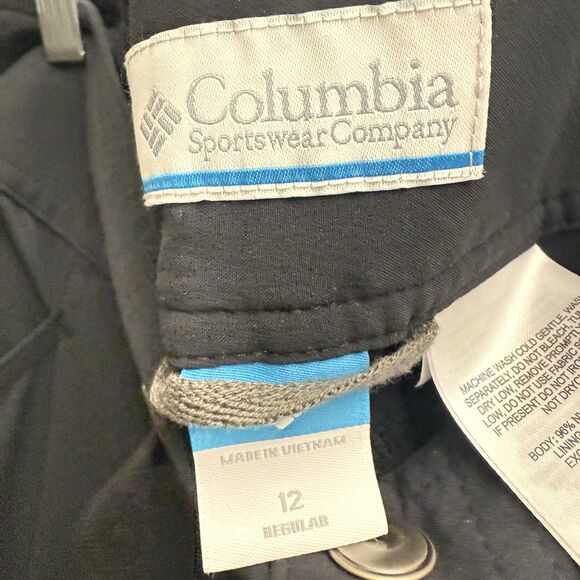 Columbia Just Right Straight Leg Pant Black Sz 12/44 Omni Shield Hiking Gorpcore - Picture 3 of 9